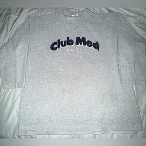 Vintage 90s Club Med "Since 1950"
Embroidered Fleece Crewneck - XL Gray
